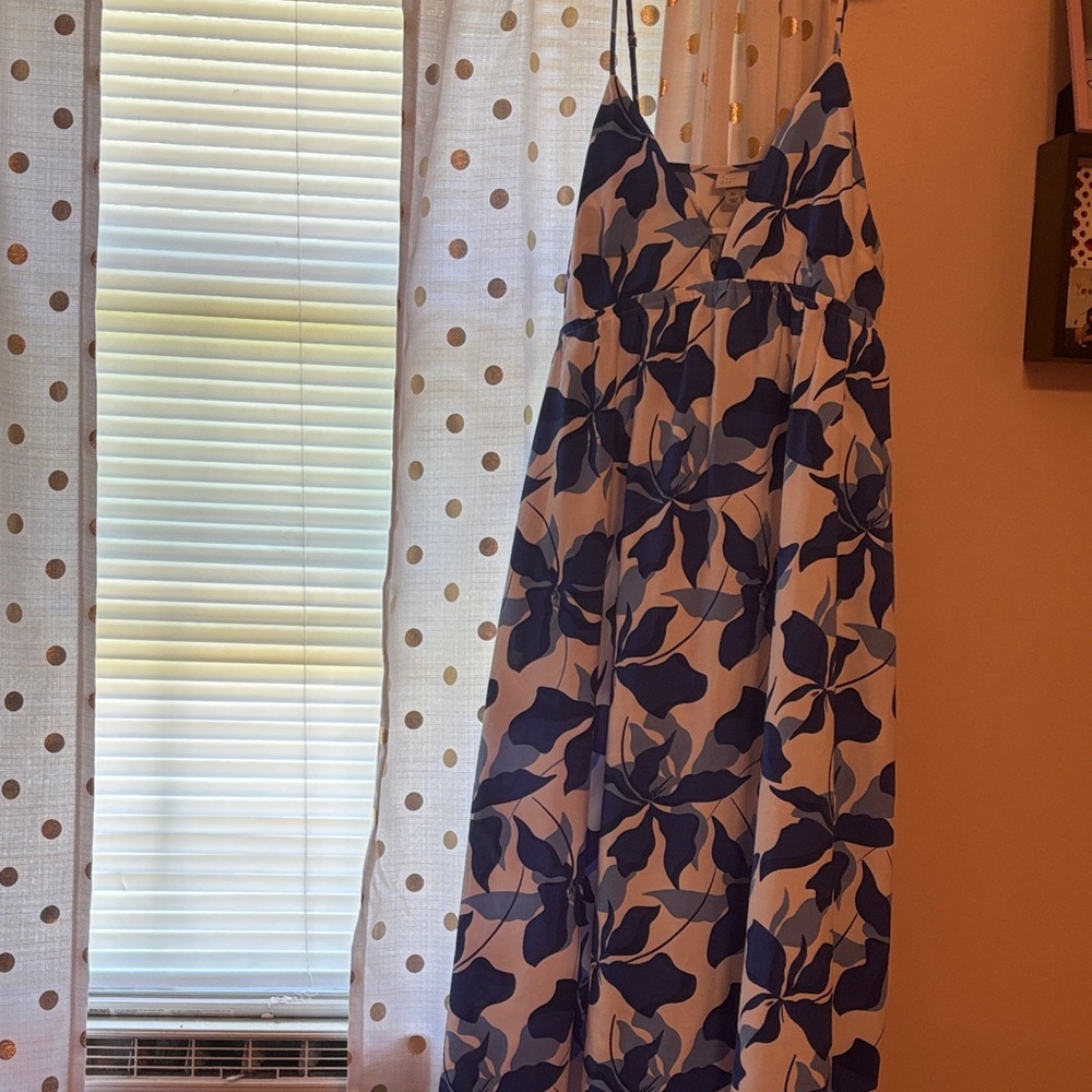 A New Day Blue and White Floral Dress